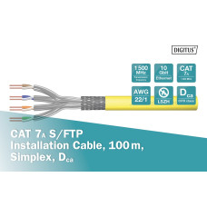 Digitus Cat.7A S/FTP installatiekabel 100 m.