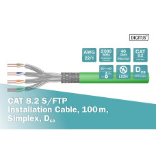 Digitus Cat.8.2 S/FTP installatiekabel 100 m.